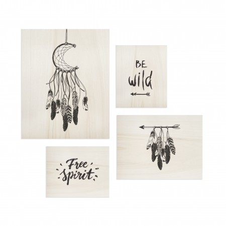 Pack de quadros com motivos boho