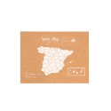Cortiça  mapa de Espanha branco