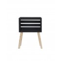 Mesa pequena caixa horizontal pintada de preto