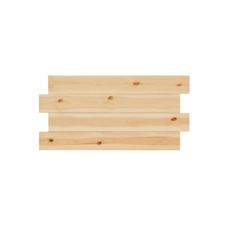 Cabeceira de madeira horizontal reta natural