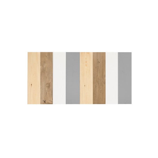 Cabeceira de madeira combinada cinza