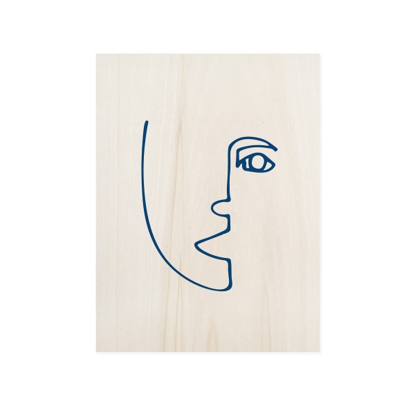 Caixa de madera Blue Face
