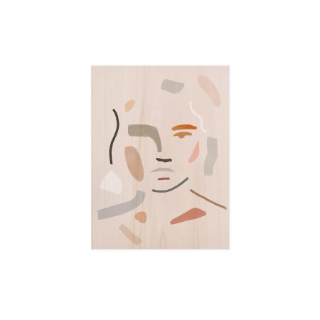 Caixa de madera Abstract Face