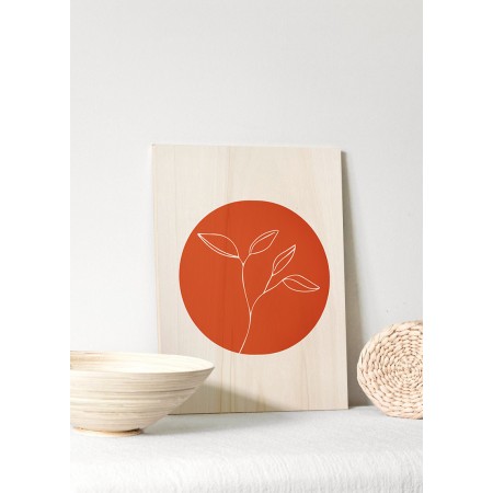 Caixa de madera Flower Terracotta