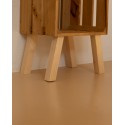 Mesa de cabeceira com caixa vertical e prateleira pintada de branco