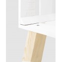 Mesa pequena caixa horizontal pintada de branco