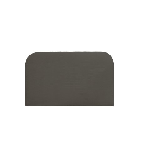 Cabeceira estofada removível em veludo cotelê cinza escuro em vários tamanhos